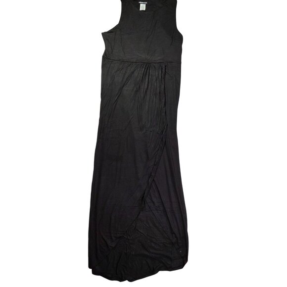 Heimish USA Maxi Dress Womens L Black Sleeveless With Wrap Detail Rayon/Spandex - Picture 1 of 8